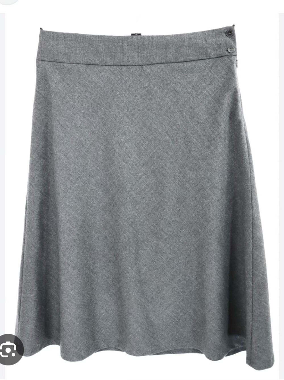 Talbots Shadow Heather Gray A-Line Wool-Blend Skirt.     Bg1
